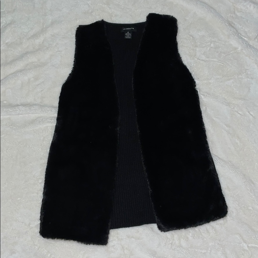 Black Sleeveless Cardigan